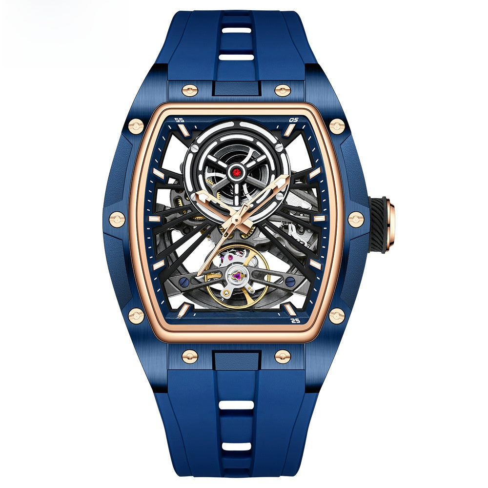 Fully hollowed-out automatic mechanical watch