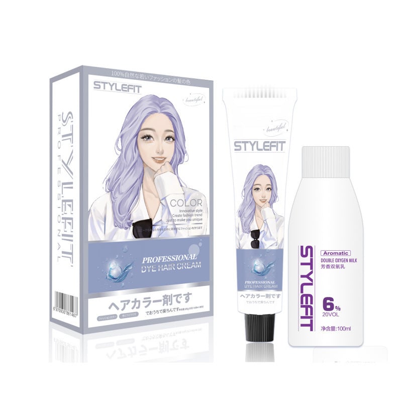 Ammonia-Free Plant-Based Hair Dye Cream for Gray Hair Coverage