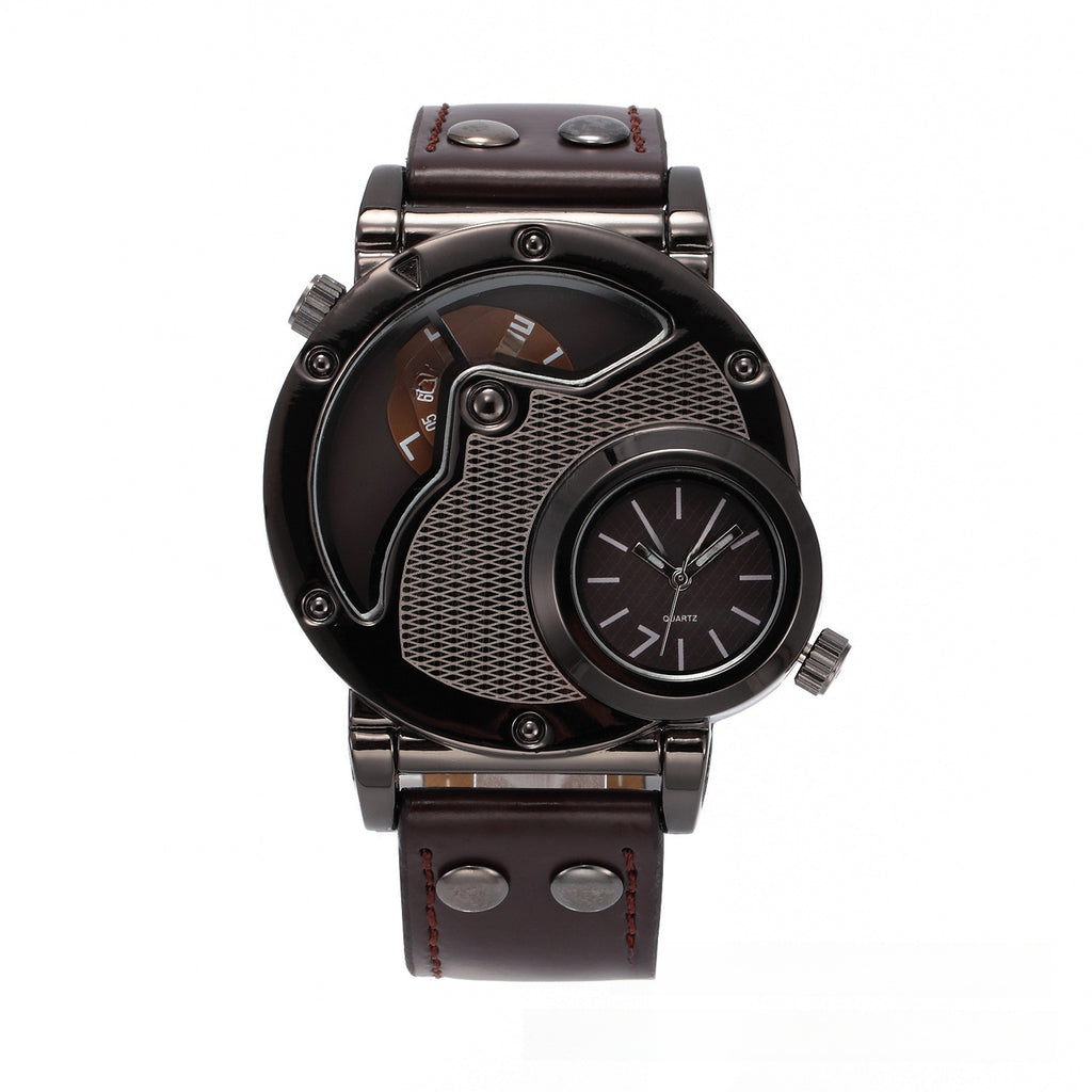 Fashion Men's Dual Time Zone Quartz Watch