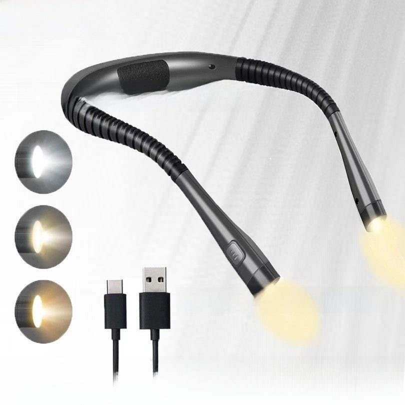 Adjustable USB Neck Reading Light with Eye Protection LED