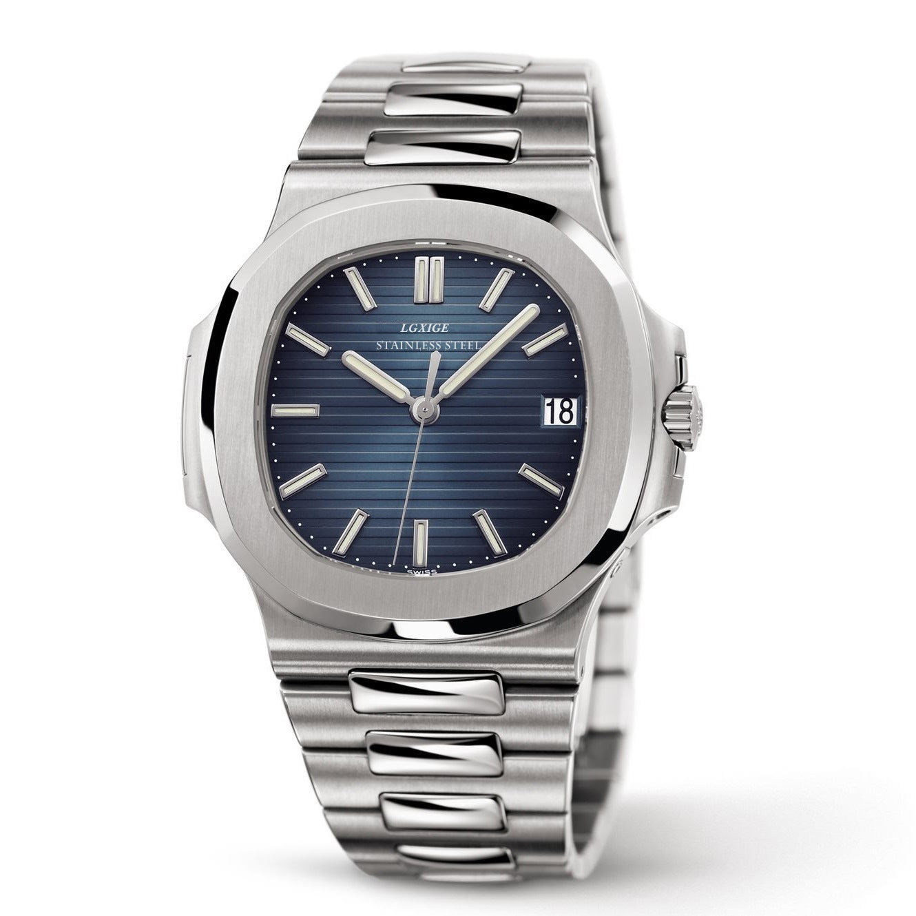 All-steel men's Nautilus watch