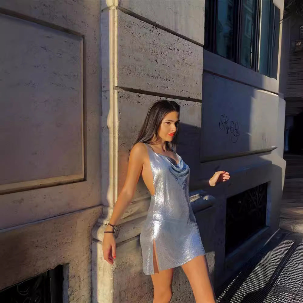 Sequined one-piece dress
