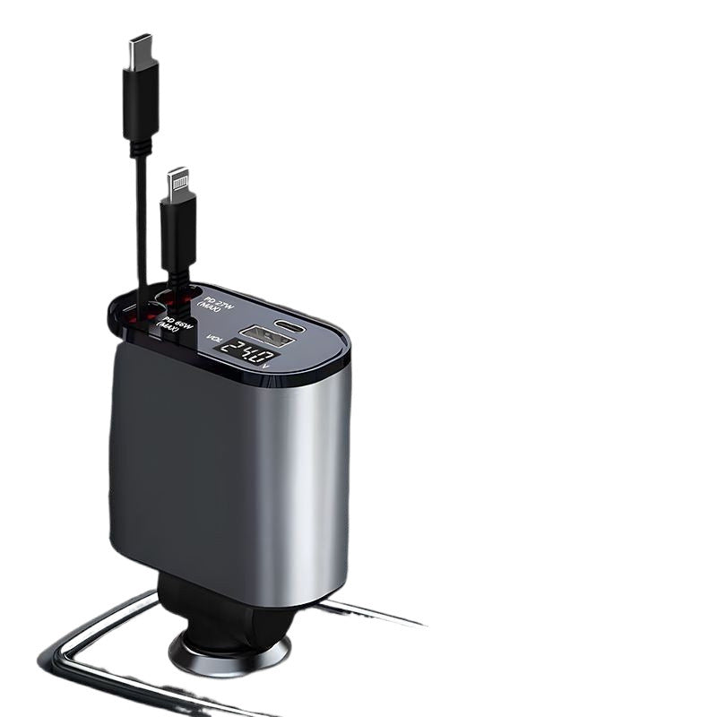 Fast-charging car charger with four-in-one function