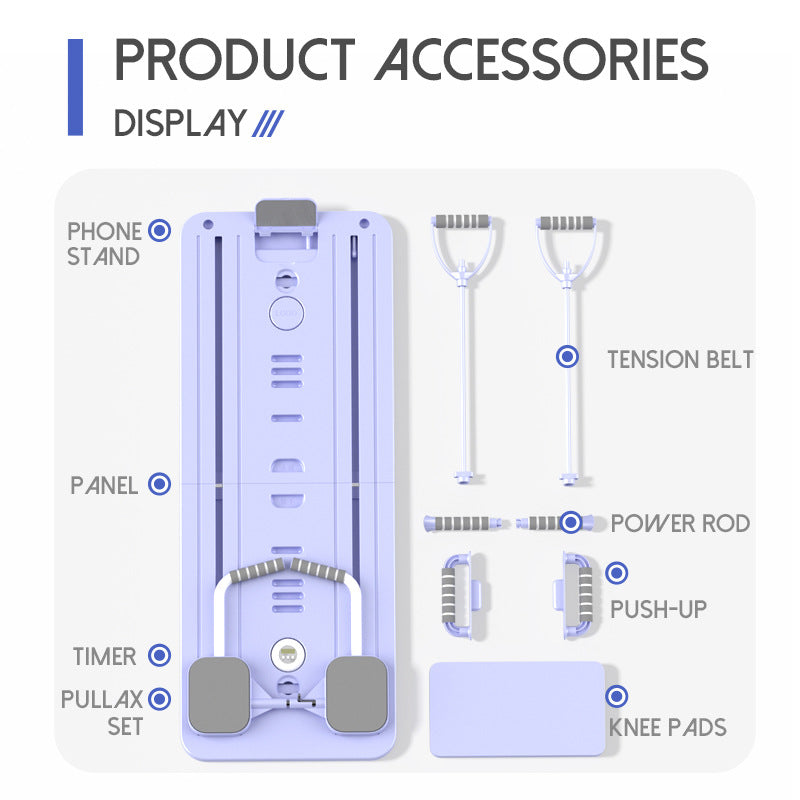 Multi-functional pole-mounted Pilates mat