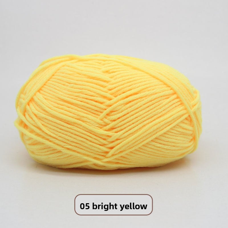 Five-Strand Milk Cotton Yarn for Knitting and DIY Crafts