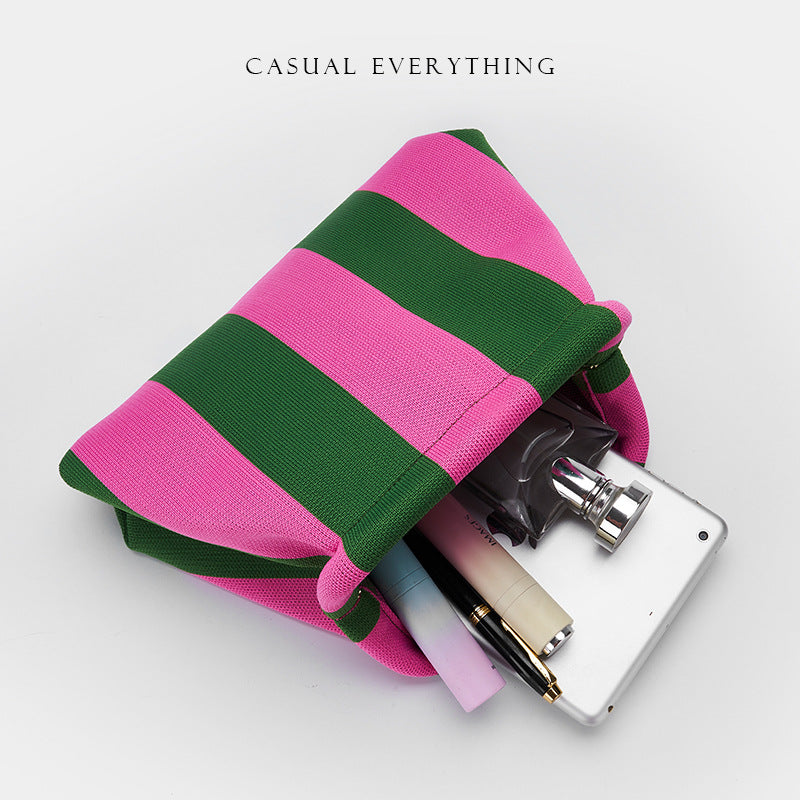 Ladies' striped beach bag