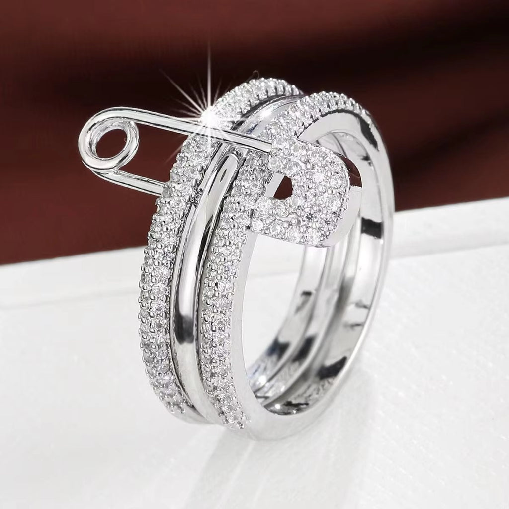 Luxury-simplified three-color ring with detachable design