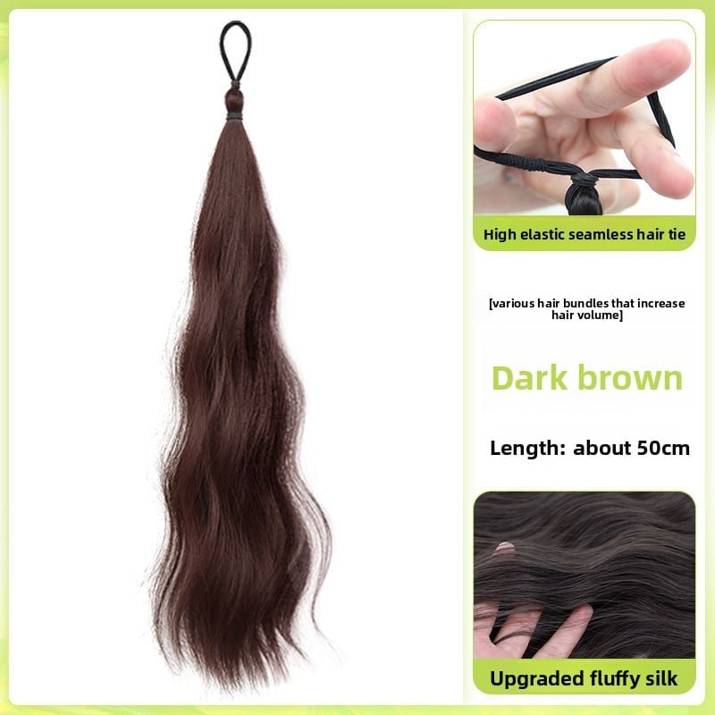 Colorful Hand-Woven Synthetic Hair Ponytail Bundles for Volume & Styling