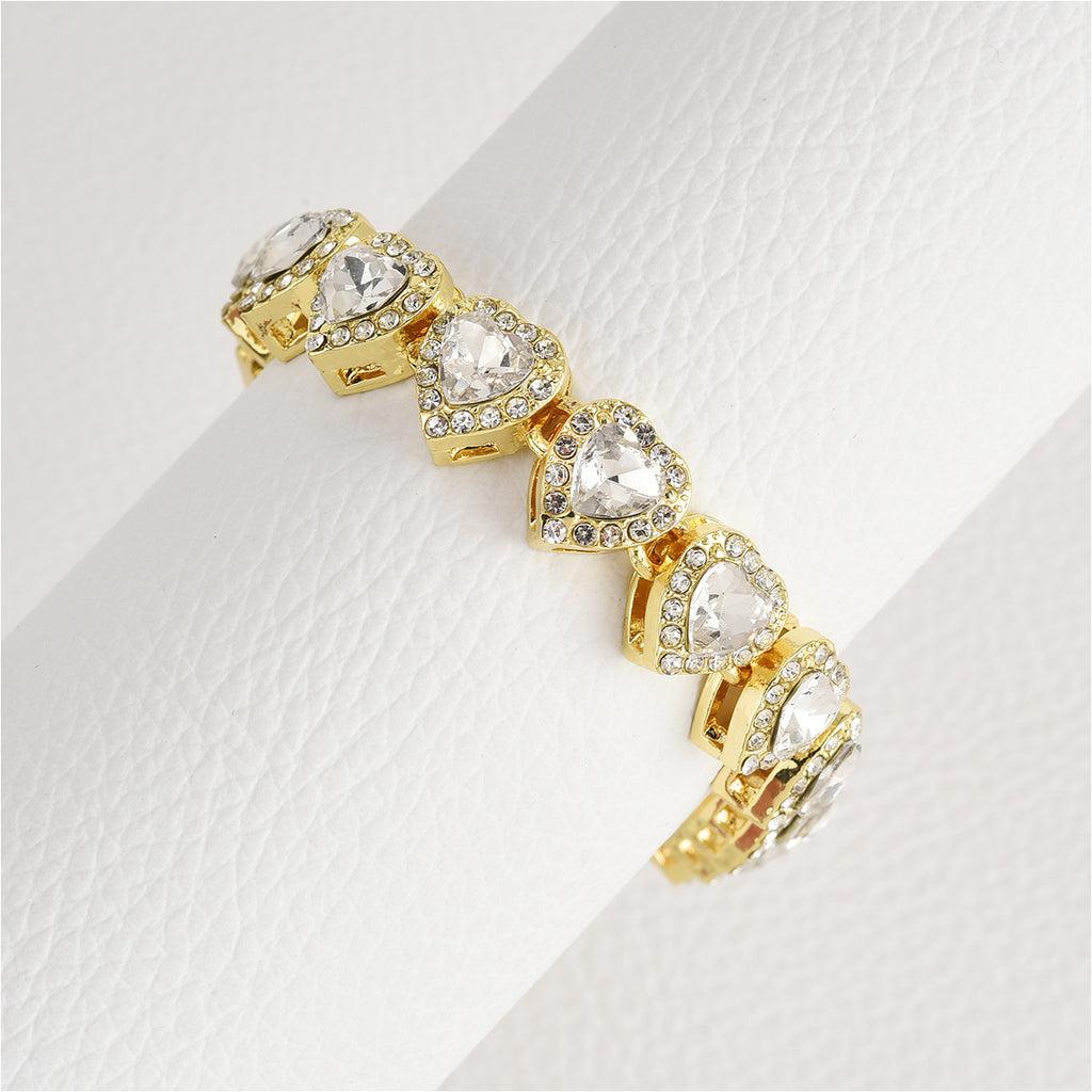 Hip-hop heart-shaped rock candy necklace