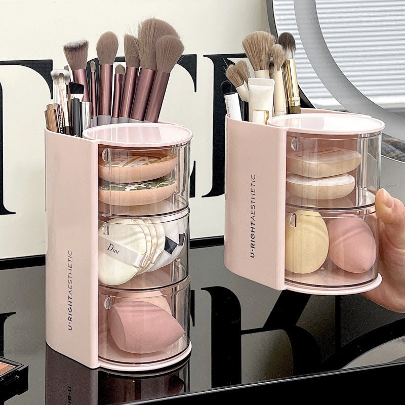 Powder puff storage box