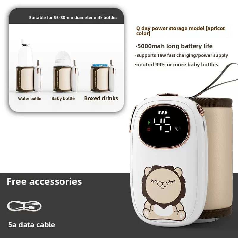 Baby Rechargeable Bottle Thermal Sleeve Soaking Milk Out Portable Warm Milk Warmer Thermostatic Heating Milk Mixing Cup Sleeve