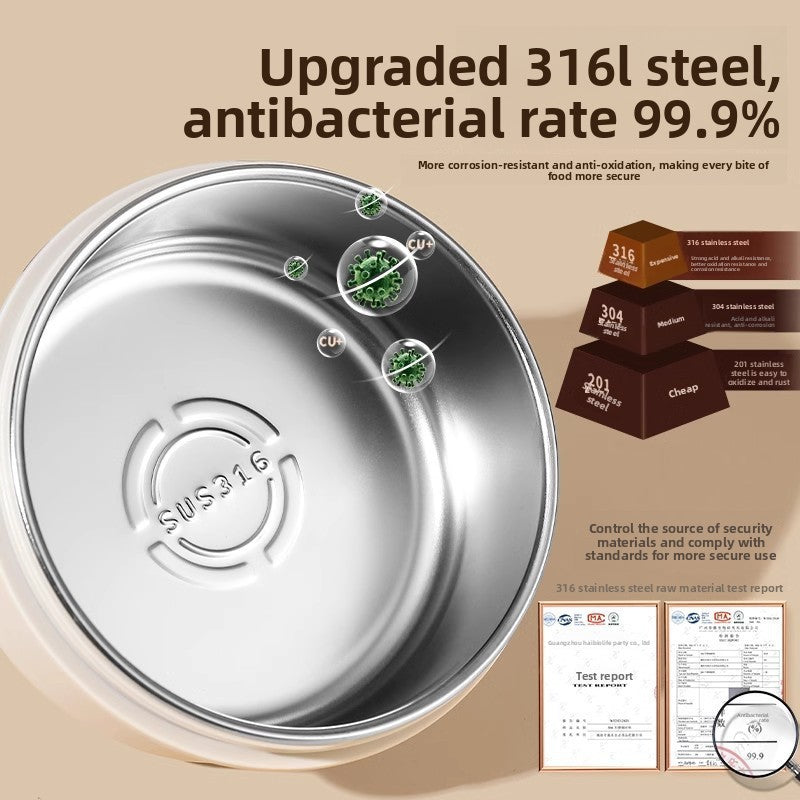 Electric Insulated Lunch Box with Heating and Microwave Safe