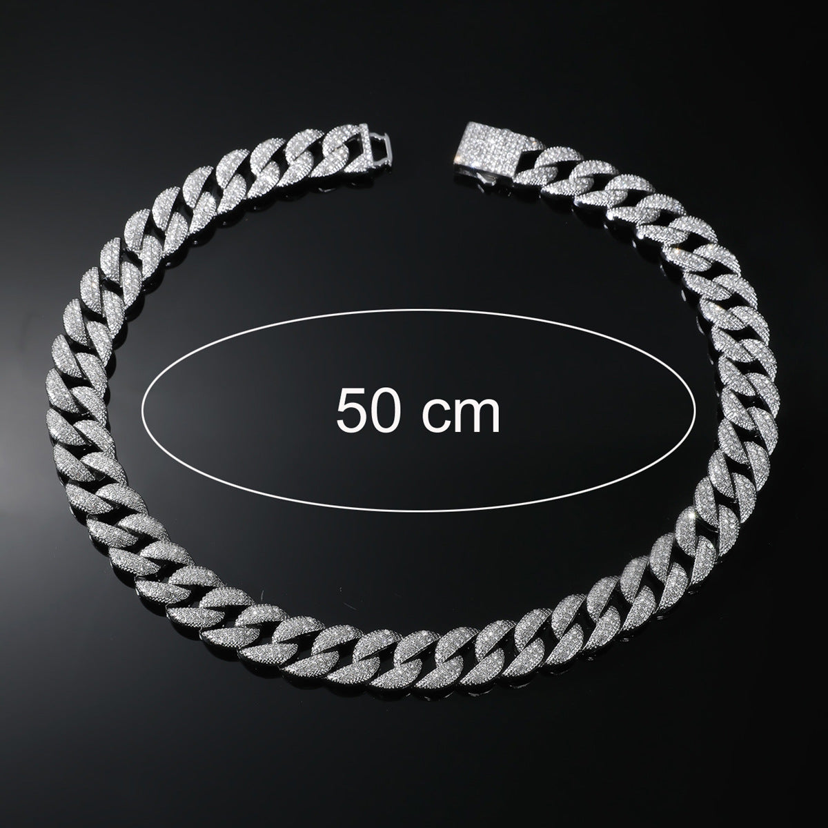 Hip-hop Full Diamond Cuban Chain Necklace