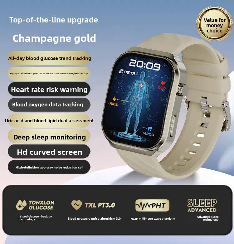 High-precision blood glucose watch for all-day health monitoring