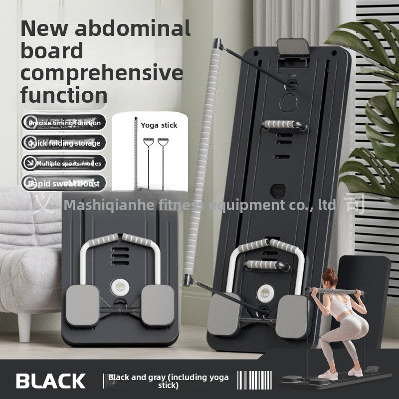 Multi-functional pole-mounted Pilates mat