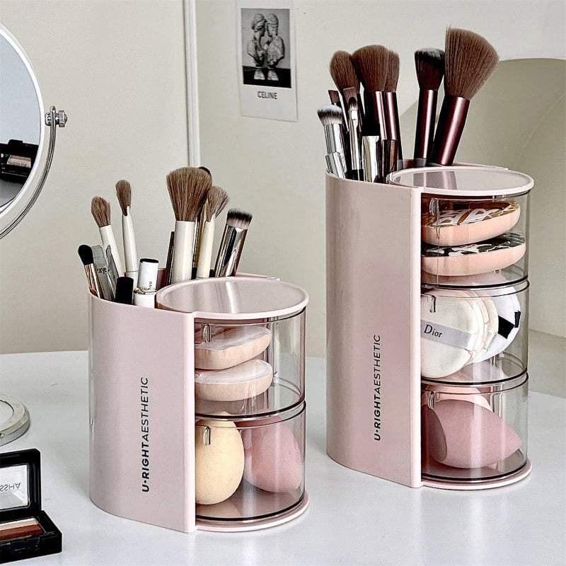 Powder puff storage box
