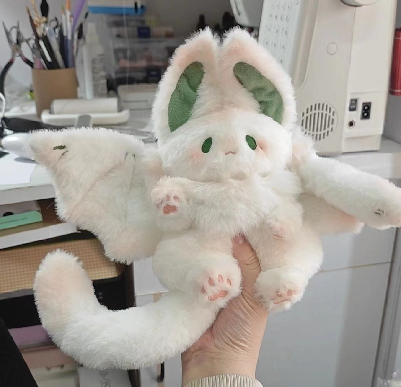 White rabbit plush toy