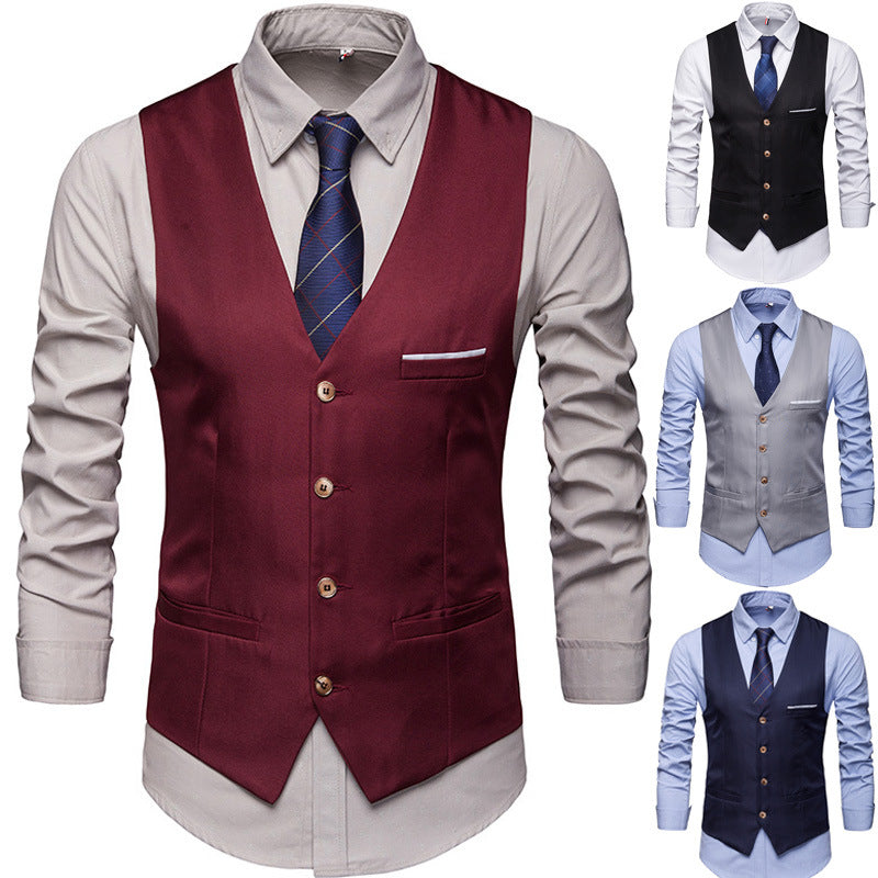 utfitSuit Vest Men's Formal and Casual Business Style Groomsman O