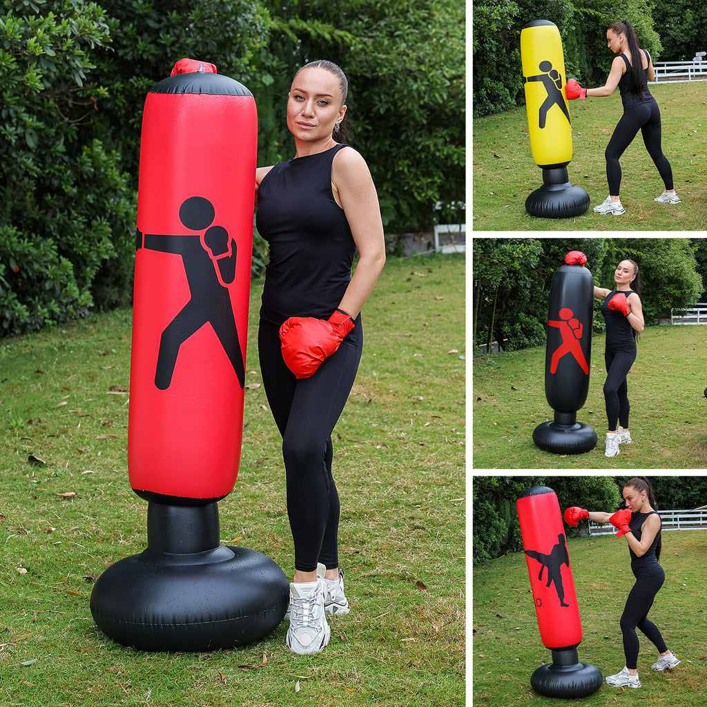 Inflatable fitness boxing column untoppleable figure