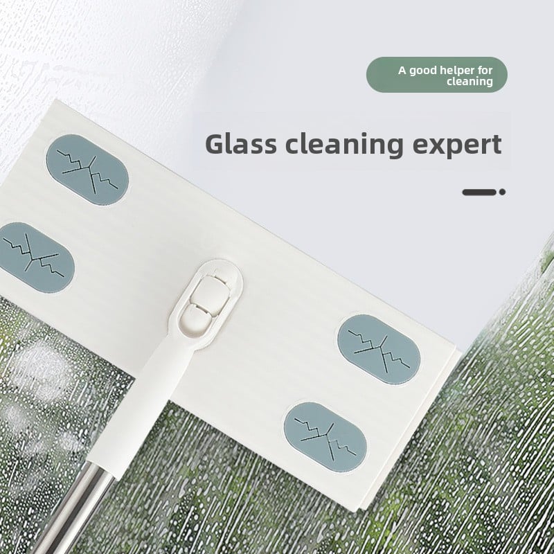 Hand-free flat mop