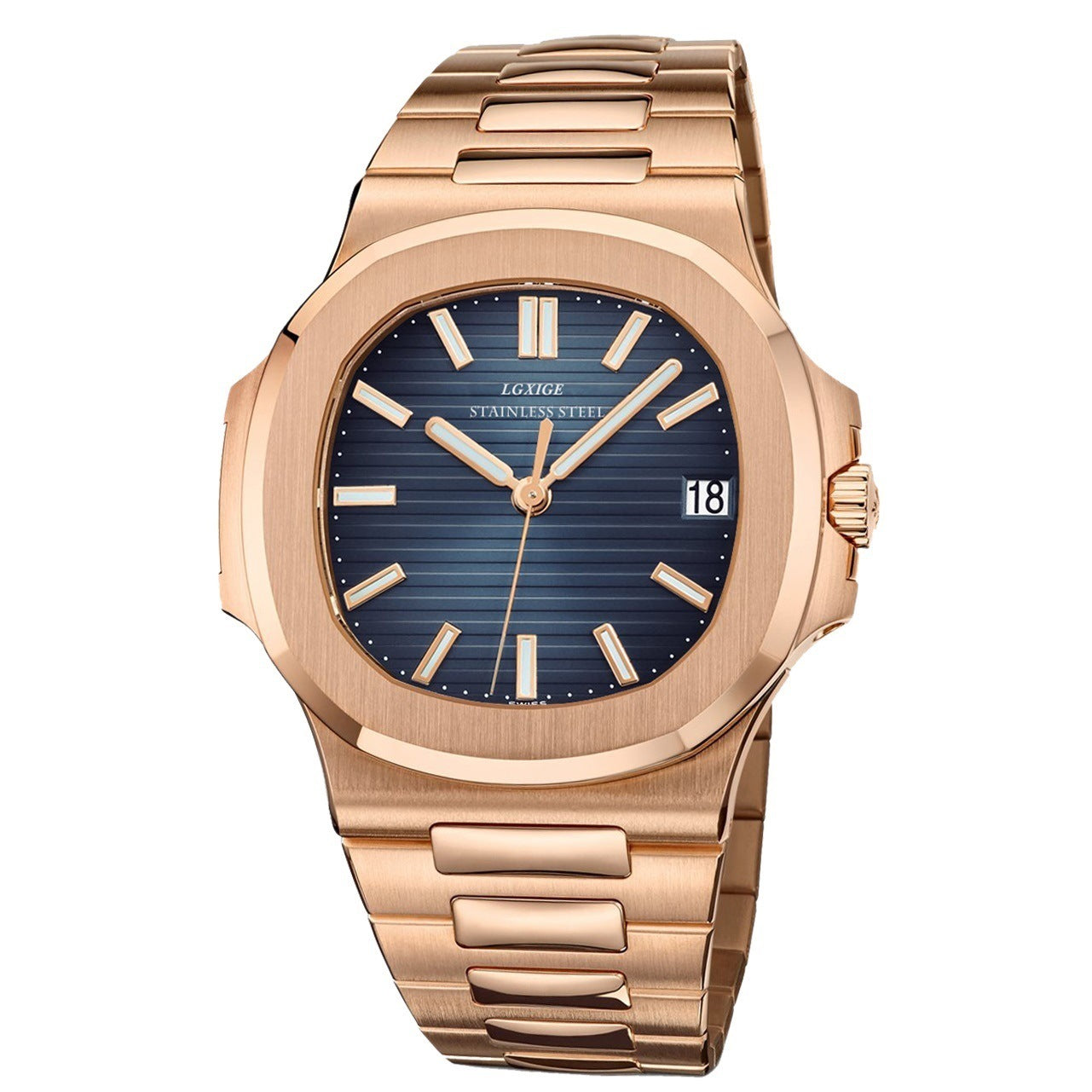 All-steel men's Nautilus watch