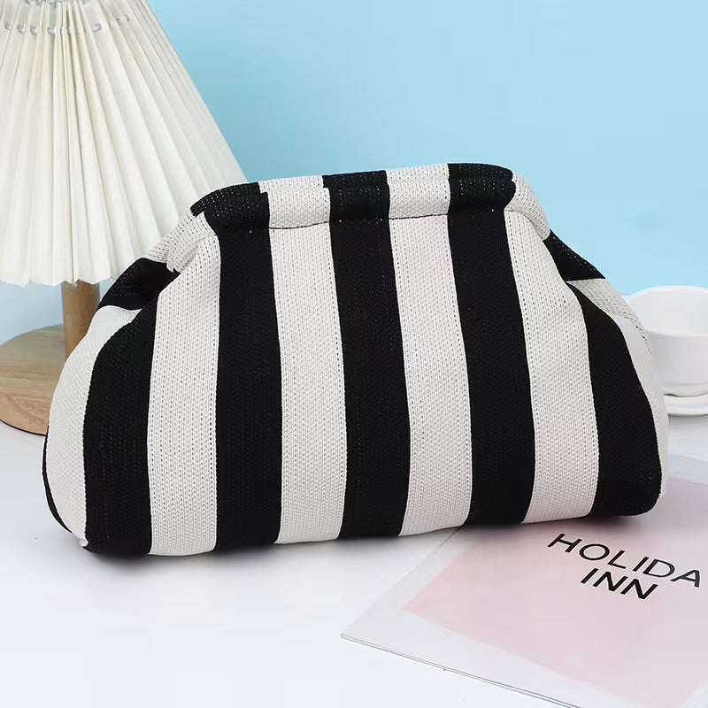 Ladies' striped beach bag