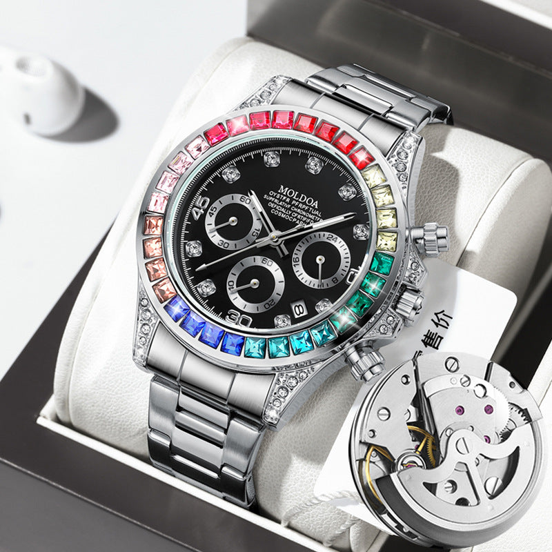 Mens Calendar Waterproof Watch with Luminous Feature