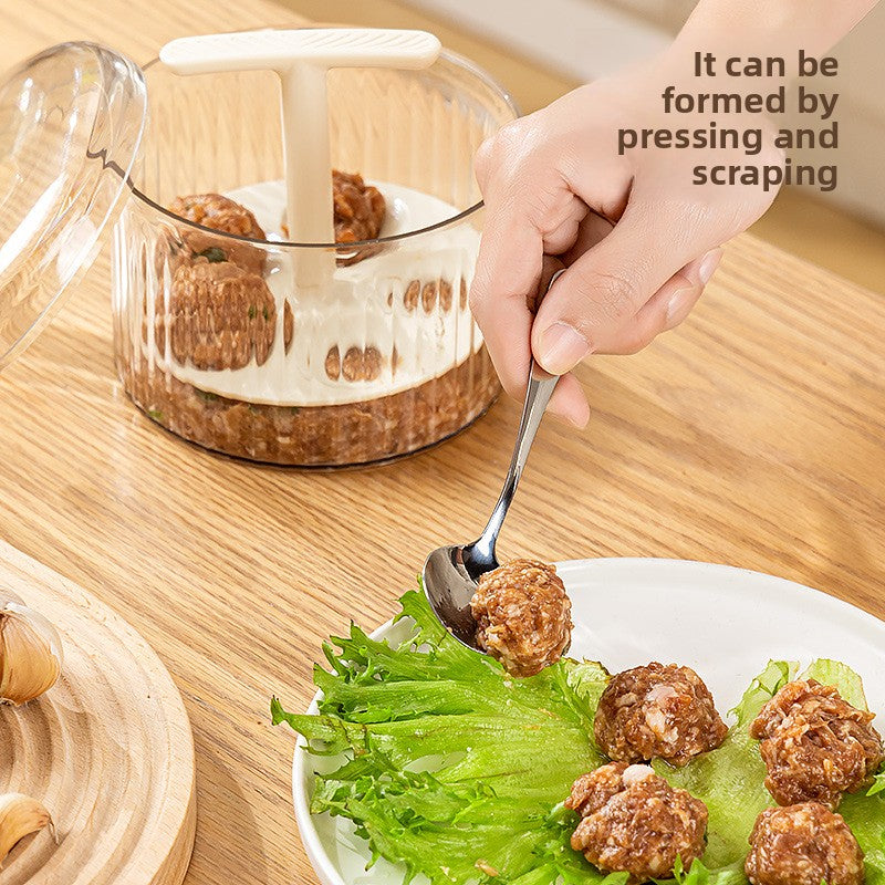 Household hand-squeezed meatball maker