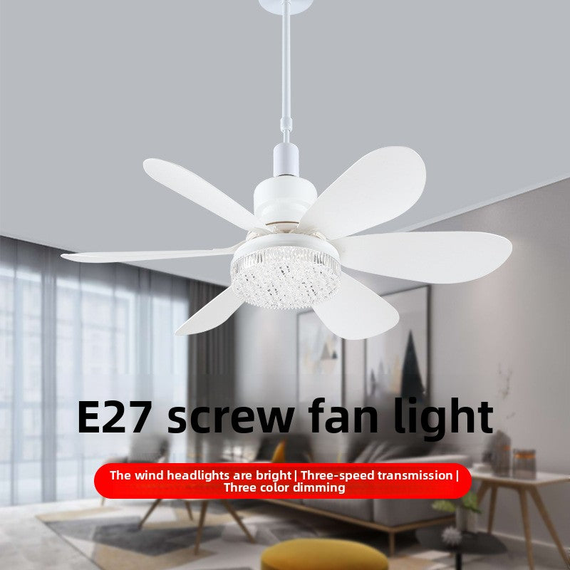 Modern Remote Control Ceiling Fan Light with Stepless Dimming