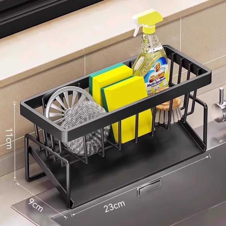 Kitchen storage rack, rag storage and draining rack