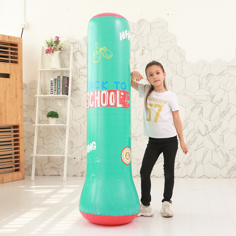 Inflatable fitness boxing column untoppleable figure