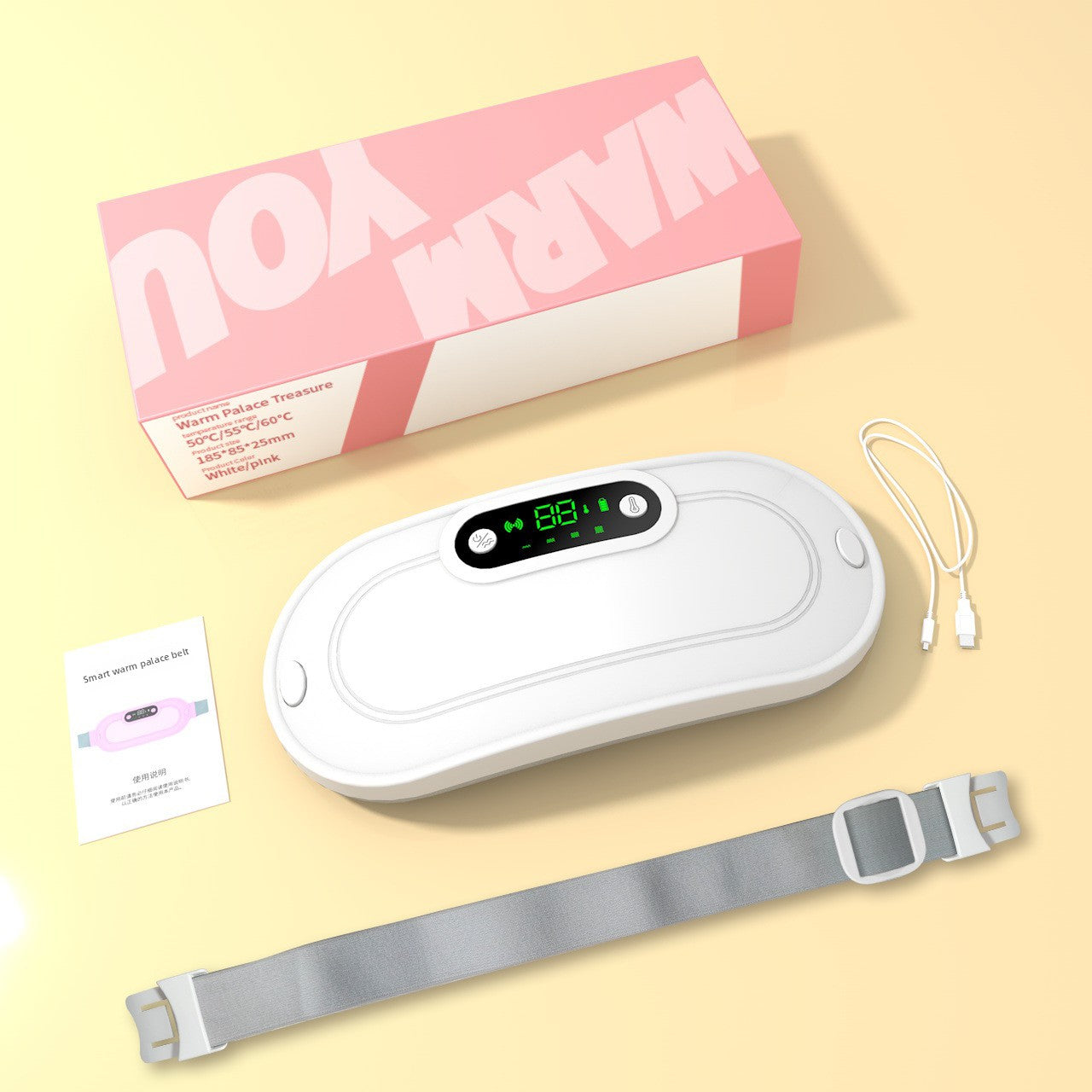 Massage warm uterus with vibration hot compress Abdominal massage device