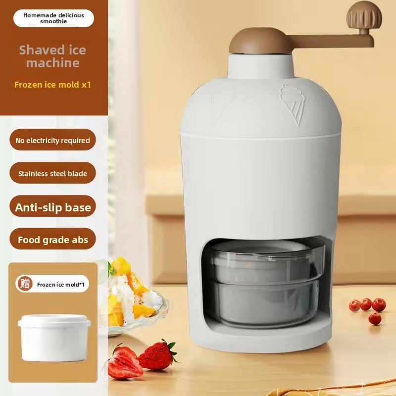 Handheld manual ice slush maker