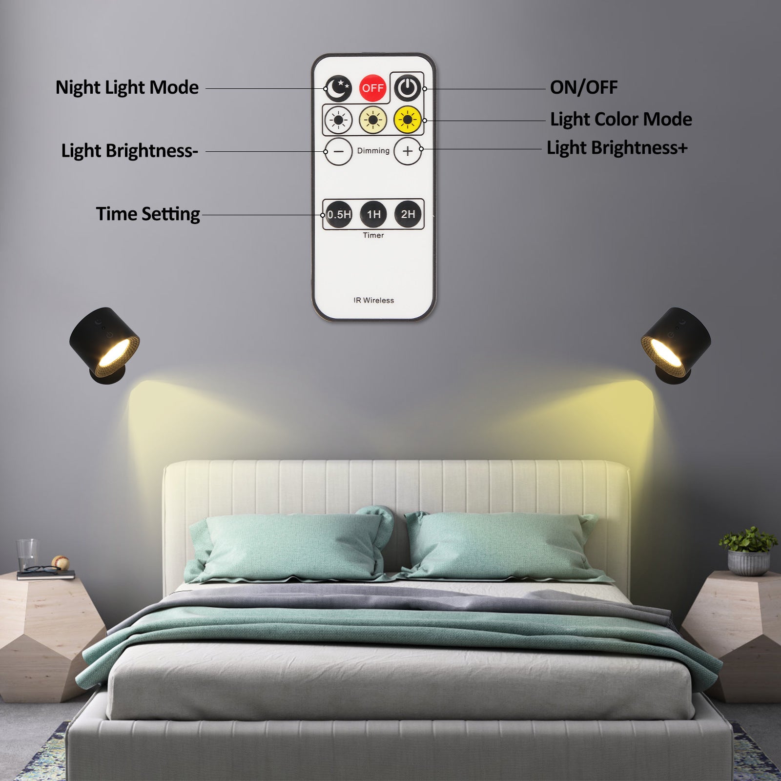 Smart magnetic wall lamp