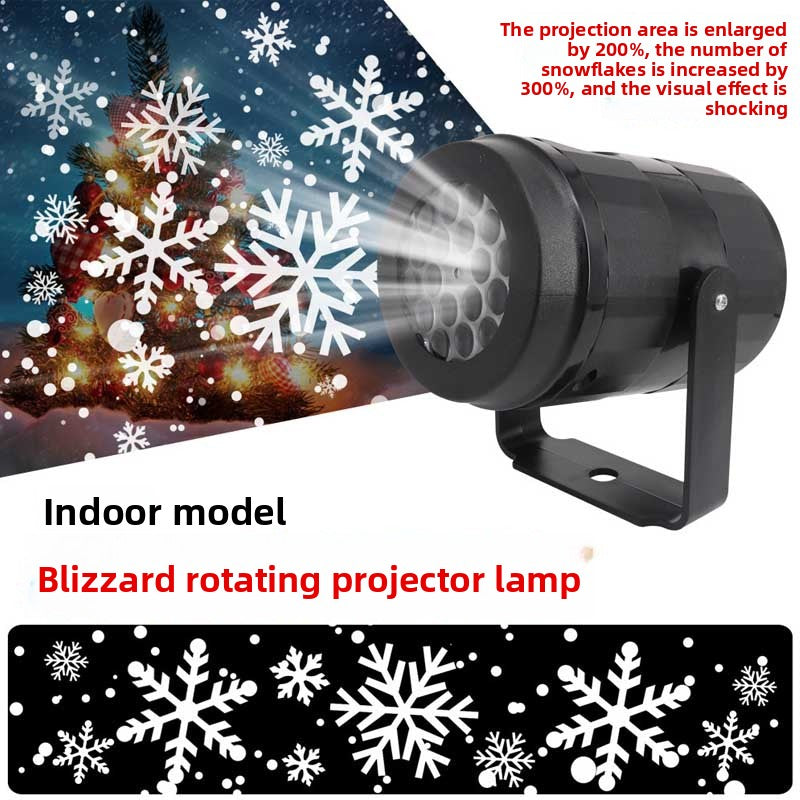 Christmas Snowflake Projector Light with Replaceable Film Patterns