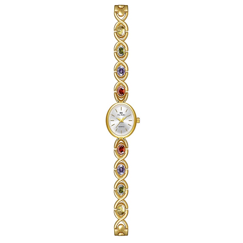 BS brand 2023 New HOT Watch Factory Direct fashion trend Oval color treasure rainbow light luxury F1726