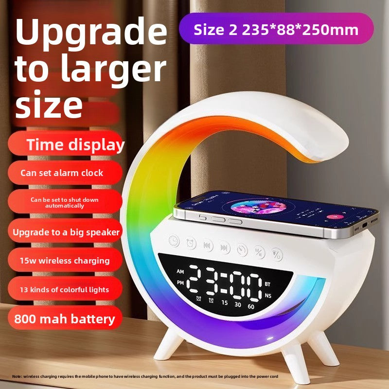 Wireless charging alarm clock ambient light