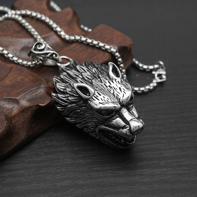 Titanium Steel Necklace  with Optional Pearl Chain