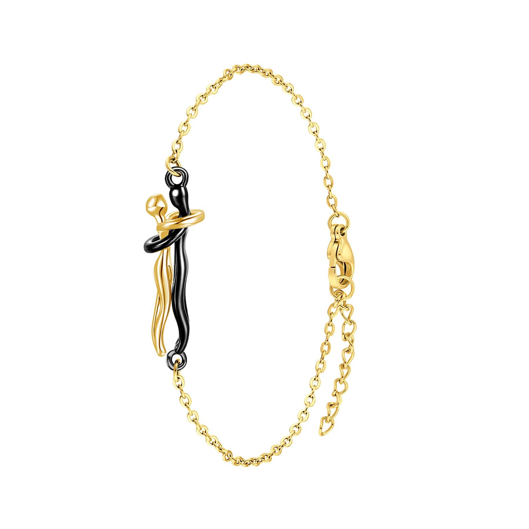 Couple Embrace Pendant Necklace