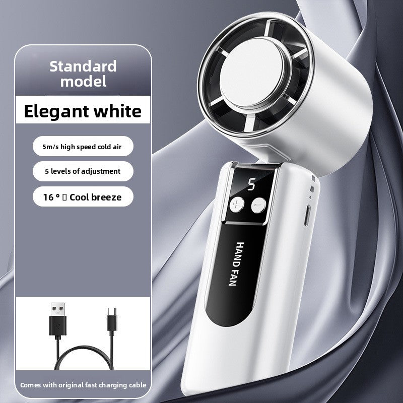 Foldable Portable USB Rechargeable Mini Cooling Fan with Digital Display
