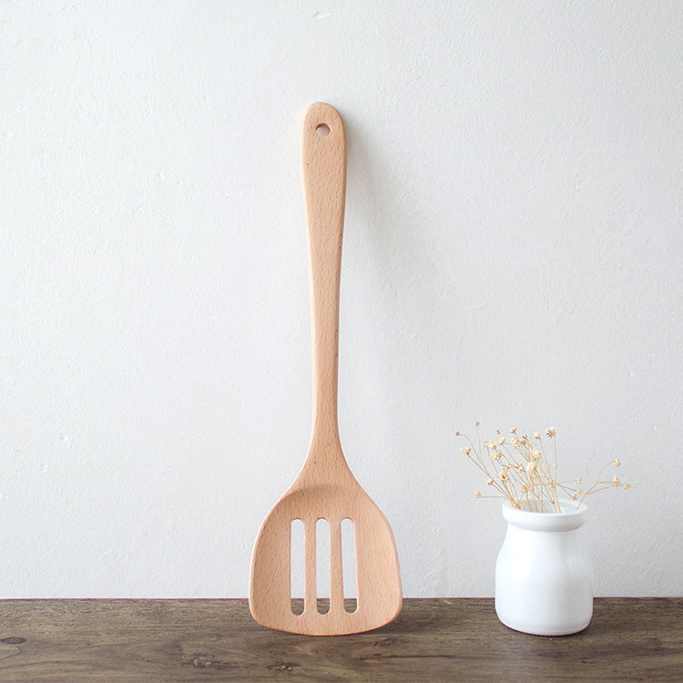 Beech Wood Unpainted Spatula Wooden Spoon