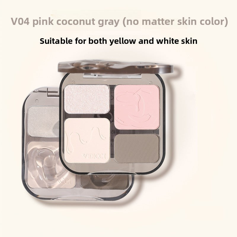 Four-color high-gloss contouring integrated comprehensive panel