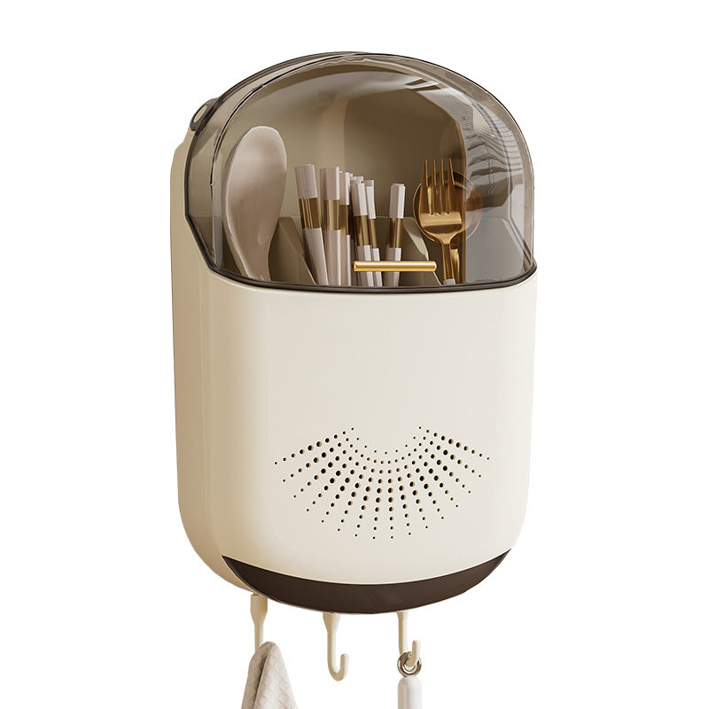 Wall Mounted Kitchen Chopsticks Holder with Lid