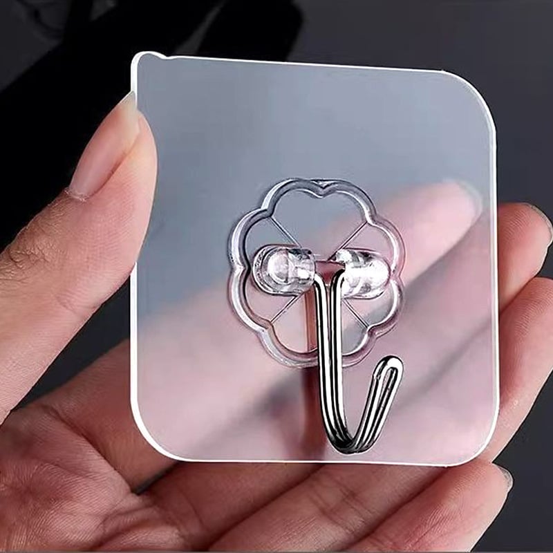 Transparent and traceless hook without punching holes