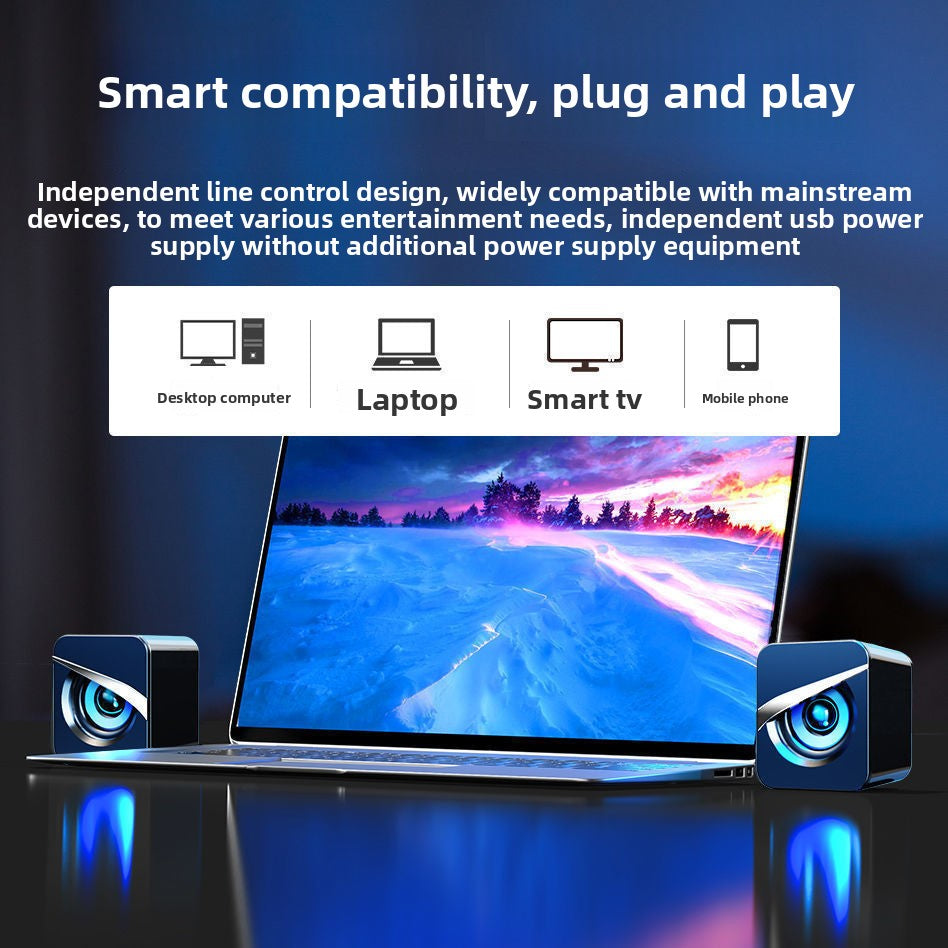 Computer speaker, desktop subwoofer, small amplifier