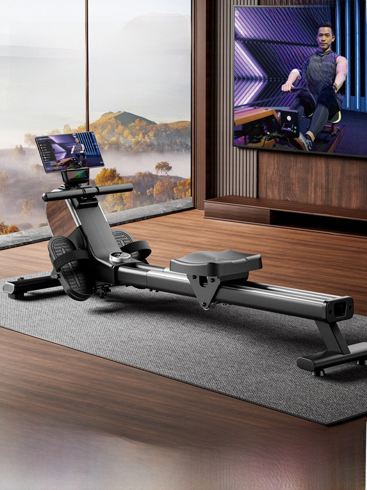 Foldable Smart Rowing Machine with Magnetic Resistance for Home Fitness
