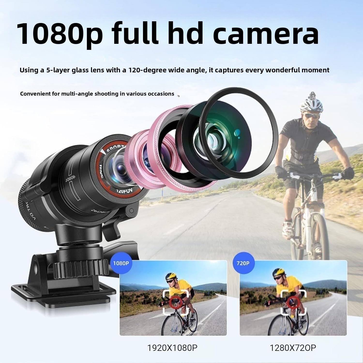 Head-mounted sports camera