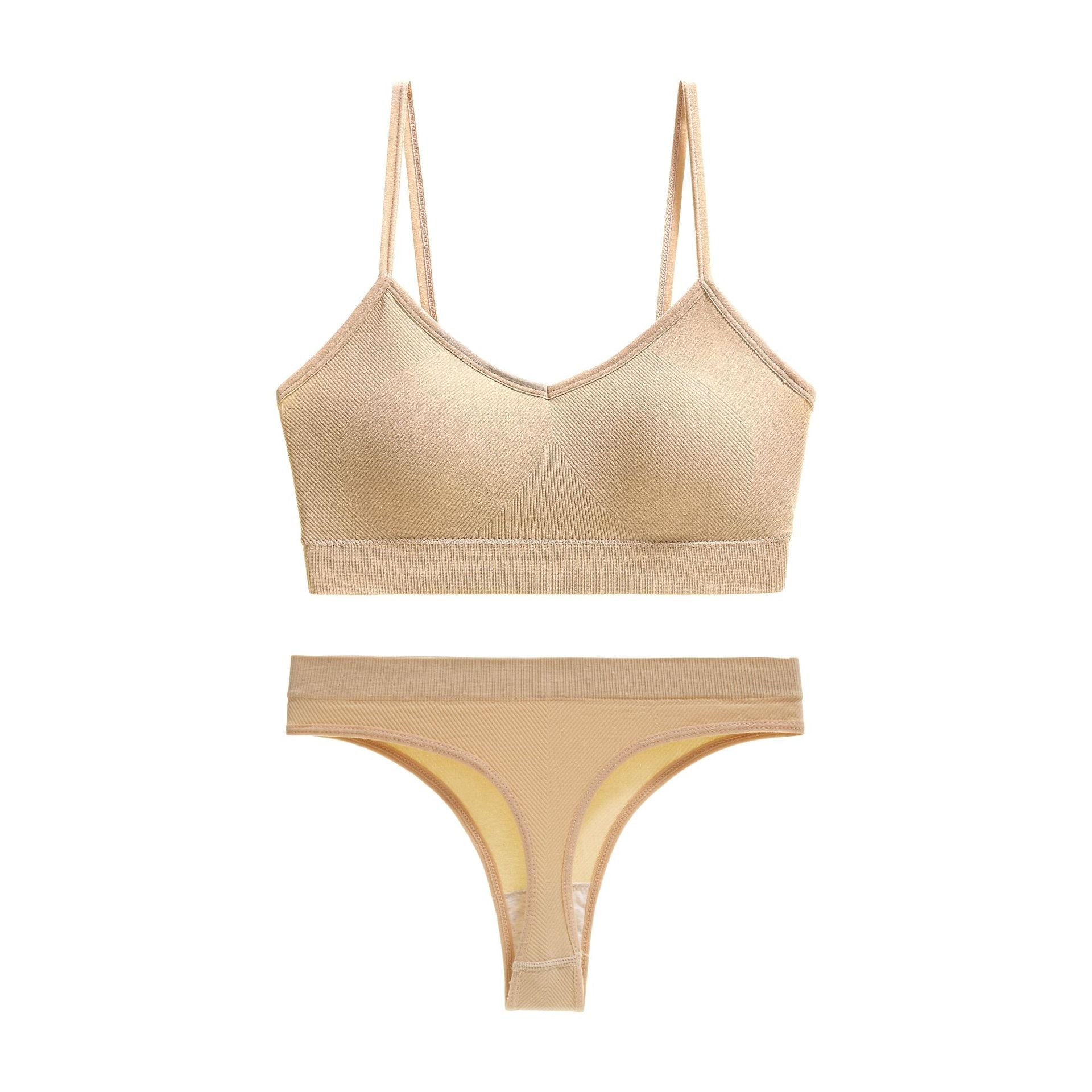 A bra set without underwire