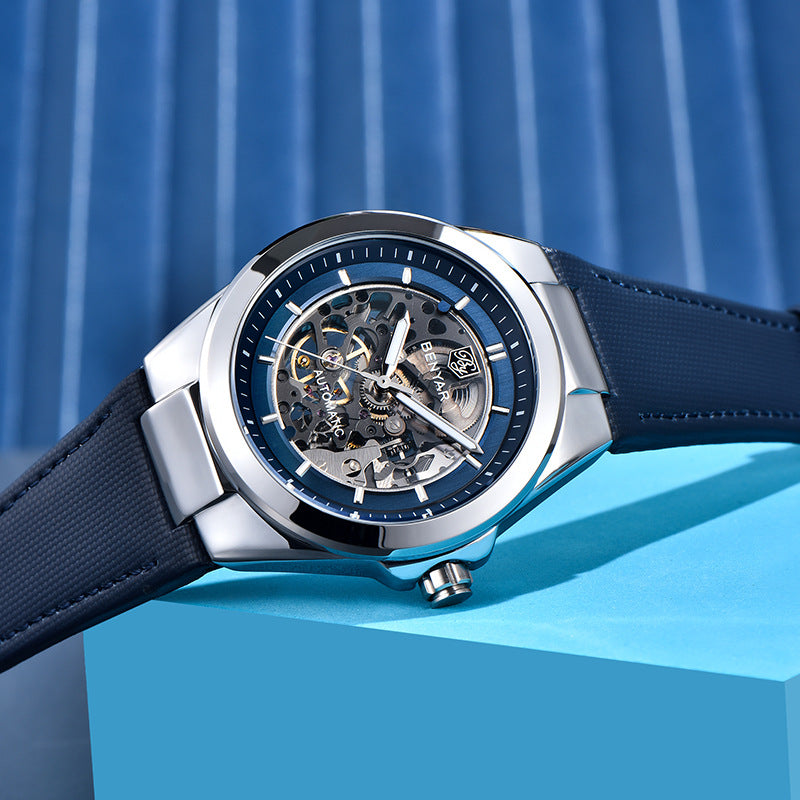 Benyar Automatic Skeleton Dial Men's Watch