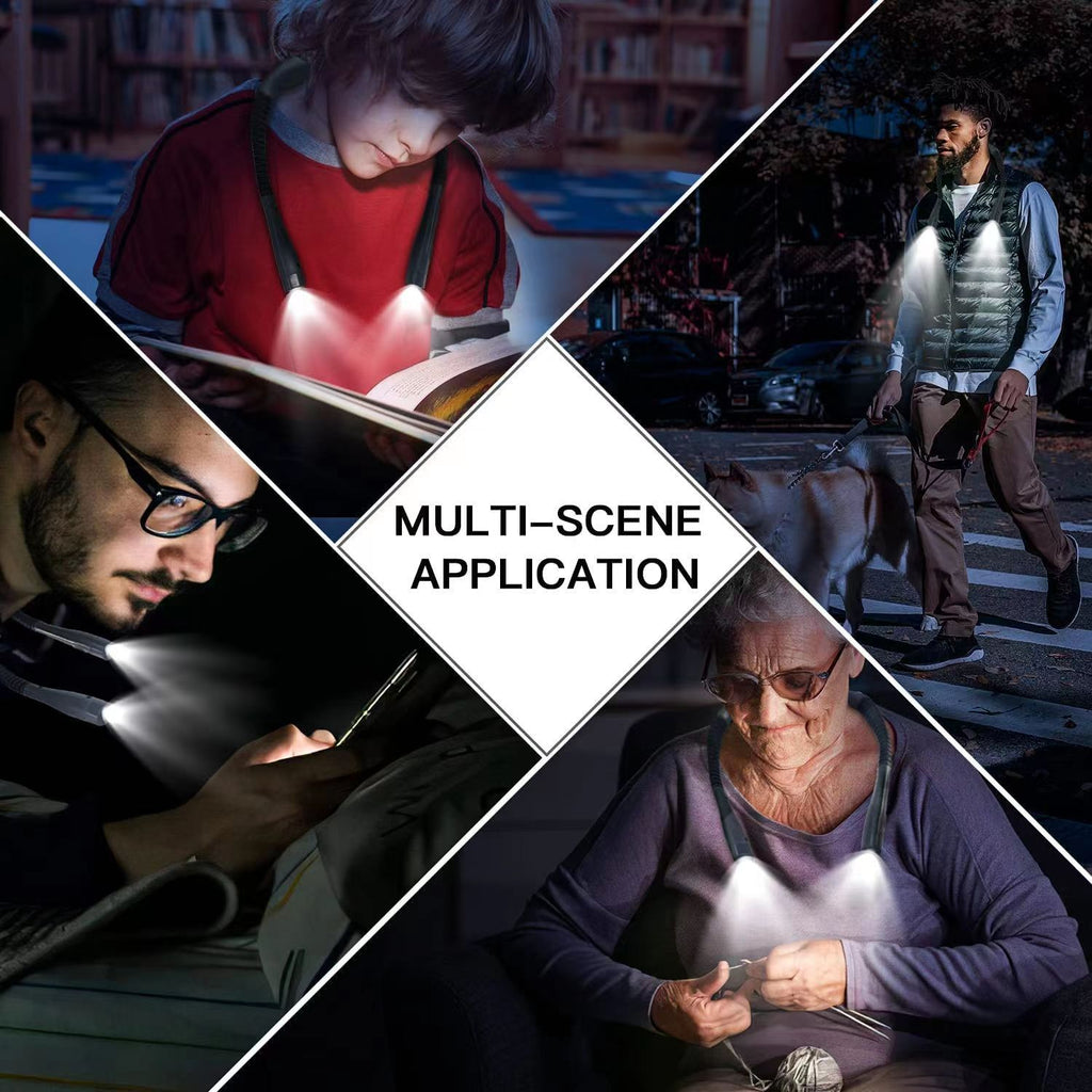 Adjustable USB Neck Reading Light with Eye Protection LED